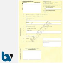 0/100-7 Postzustellungsurkunde Variante mit Eindruck "Deutsche Post", Vorderseite | Borgard Verlag GmbH