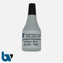 199-S High-Speed-Stempelfarbe schwarz schnelltrocknend 50ml | Borgard Verlag GmbH