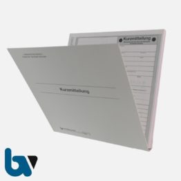 0/095-4 Kurzmitteilung selbstdurchschreibend Einschlagdeckel DIN 20 21 2-fach VS | Borgard Verlag GmbH