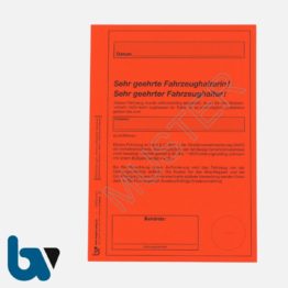 0/442-6 Aufkleber Aufforderung Entfernung Fahrzeug selbstklebend Straßenverkehrsordnung StVO Aufnahmeprotokoll Abfall DIN A5 VS | Borgard Verlag GmbH