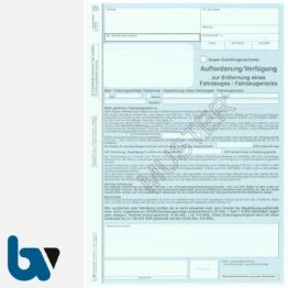 0/442-7 Aufforderung Verfügung Entfernung Fahrzeug Fahrzeugwrack Kreislaufwirtschaftsgesetz KrWG DIN A4 3-fach VS | Borgard Verlag GmbH