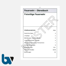 0/468-2 Dienstbuch Freiwillige Feuerwehr Bericht rot Umschlag wetterfest beschichtet 40 Seiten DIN A6 Seite 1 | Borgard Verlag GmbH