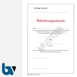 0/486-1 Beförderungsurkunde Feuerwehr Karton DIN A4 | Borgard Verlag GmbH