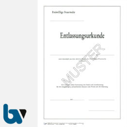 0/486-5 Entlassungsurkunde Feuerwehr Karton Hammerschlag selbstdurchschreibend DIN A4 2-fach VS | Borgard Verlag GmbH