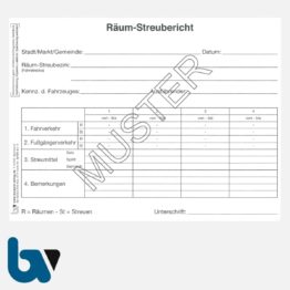 0/751-4.1 Räumbericht Streubericht Bezirk selbstdurchschreibend DIN A5 Seite 1 | Borgard Verlag GmbH