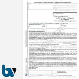 3/442-3 Aufforderung Verfügung Entfernung Fahrzeug Fahrzeugwrack Kreislaufwirtschaftsgesetz KrWG HAKrWG Hessen selbstdurchschreibend DIN A4 3-fach VS | Borgard Verlag GmbH