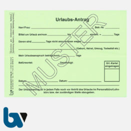 0/114-3 Urlaubsantrag DIN A6 VS | Borgard Verlag GmbH