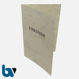 0/134-13 Urkundenhülle Creme Dokumente marmoriert Karton Aufdruck Überformat Einstecktasche Einlege DIN A4 VS 1 | Borgard Verlag GmbH