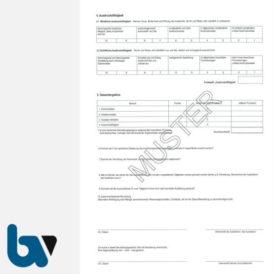0/163-2 Beurteilung Auszubildende Verwaltung Doppelbogen DIN A4 Seite 3 | Borgard Verlag GmbH