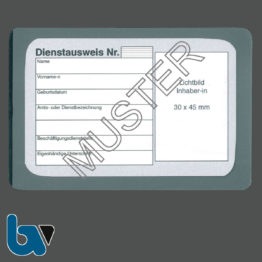 0/481-1.1 Laminierfolie Dienstausweis Scheckkartenformat mit Dienstausweis 0/481-1 | Borgard Verlag GmbH