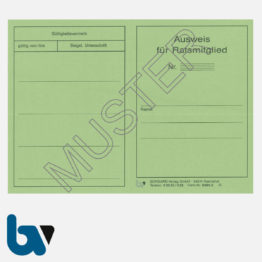 0/481-2 Ausweis Ratsmitglied grün Neobond DIN A6-A7 VS | Borgard Verlag GmbH
