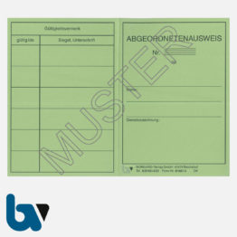 0/481-3 Ausweis Abgeordnete grün Neobond DIN A6-A7 VS | Borgard Verlag GmbH