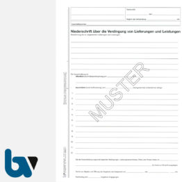 0/704-8 Verdingungsverhandlung Niederschrift Lieferung Leistung Ausschreibung Submission VOB VOL Doppelbogen DIN A4 Seite 1 | Borgard Verlag GmbH