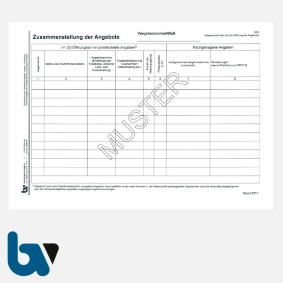 0/704-9 Verdingungsverhandlung Niederschrift Ausschreibung Submission VOB VOL VgV VSVgV Doppelbogen DIN A4 Seite 3 | Borgard Verlag GmbH