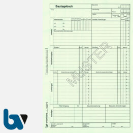 0/714-11 Bautagebuch Arbeit Baustoff Material selbstdurchschreibend 3-fach Einschlagdeckel Durchschreibeschutz Schreibschutzdeckel perforiert DIN A4 Seite 1 | Borgard Verlag GmbH