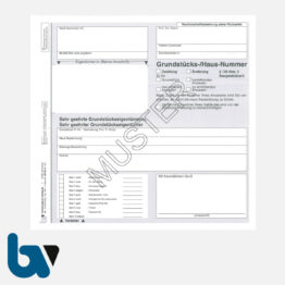 0/716-2 Grundstück Hausnummer Zuteilung Änderung §126 Baugesetzbuch selbstdurchschreibend 10-fach DIN Seite 1 | Borgard Verlag GmbH