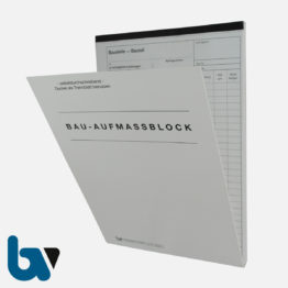 0/724-1 Bauaufmassblock Baustelle Bauteil selbstdurchschreibend Einschlagdeckel Durchschreibeschutz Schreibschutzdeckel perforiert DIN A4 Vorderseite | Borgard Verlag GmbH