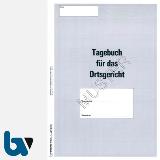 3/190-2 unlin Tagebuch Ortsgericht Hessen Buch gebunden unliniert Leinen DIN A4 Titel | Borgard Verlag GmbH