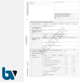 0/206-1 Erklärung Erhebung Zweitwohnungssteuer 2-fach selbstdurchschreibend DIN A4 Seite 1 | Borgard Verlag GmbH