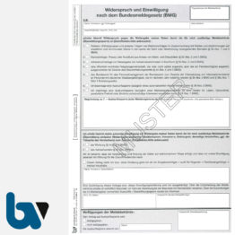 0/505-3 Widerspruch Einwilligung Bundesmeldegesetz Übermittlungssperre Auskunftssperre Hinweise 3-fach selbstdurchschreibend DIN A4 Seite 2 | Borgard Verlag GmbH