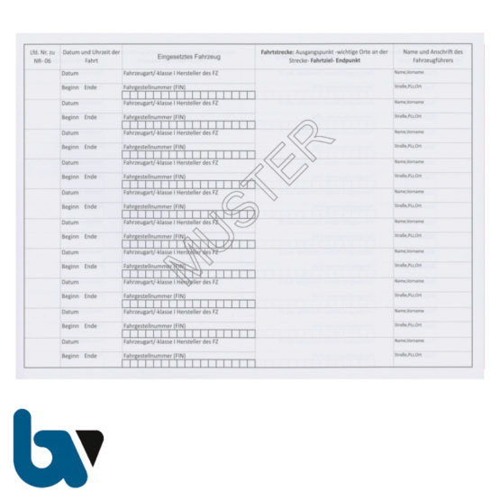 403.1.1 Nachweisheft Fahrten rot Kennzeichen Paragraph 16 FZV Ausgabe Rücknahme 320 Eintragungen 32 Seiten geheftet DIN A5 Seite 2 | Borgard Verlag GmbH