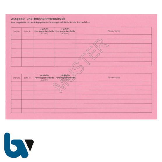 403.1 Nachweisheft Fahrten Verwendung rot Kennzeichen Paragraph 16 Ausgabe Rücknahme FZV 200 Eintragungen 20 Seiten geheftet DIN A5 Seite 2 | Borgard Verlag GmbH