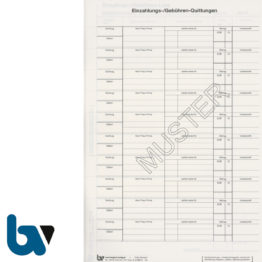 3/121-1.1 Einzahlung Gebühren Quittung Einnahme Liste 3-fach selbstdurchschreibend perforiert DIN A4 Seite 1 | Borgard Verlag GmbH