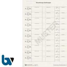 3/121-3 Einzahlung Quittung Einnahme Liste 2-fach selbstdurchschreibend perforiert fortlaufende Nummerierung DIN A4 Seite 1 | Borgard Verlag GmbH