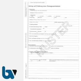 0/409-1 Antrag Erteilung Reisegewerbekarte Doppelbogen DIN A4 Seite 1 | Borgard Verlag GmbH