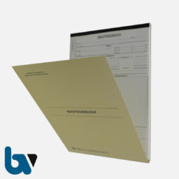 0/714-2 Bautagebuch Arbeit Baustoffe Geräteeinsatz selbstdurchschreibend Einschlagdeckel Durchschreibeschutz Schreibschutzdeckel perforiert DIN A4 Außen | Borgard Verlag GmbH