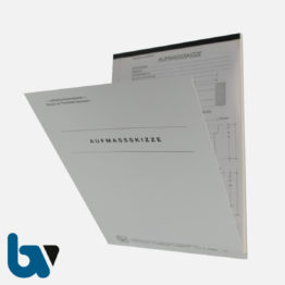 0/764-2 Aufmassskizze Straße Gehweg Querschnitt selbstdurchschreibend Einschlagdeckel Durchschreibeschutz Schreibschutzdeckel perforiert DIN A4 Außen | Borgard Verlag GmbHBlock