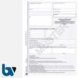0/115-26 Antrag Elternzeit Bundes Elterngeld Beeg Gesetz 2 fach DIN A4 Vorderseite | Borgard Verlag GmbH
