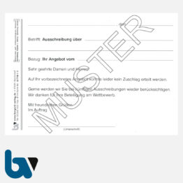 0/718-1 Angebotsabsage Ausschreibung Postkarte Vorderseite | Borgard Verlag GmbH