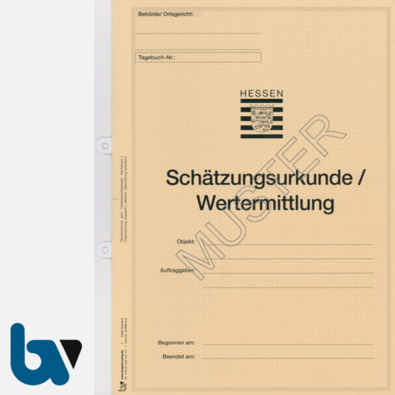 Akten-Umschlaghefter "Schätzungsurkunde/Wertermittlung" mit Ausschiebemechanik für das Ortsgericht – Bild 2