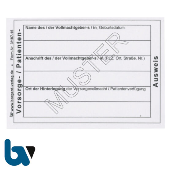 Vorsorgeausweis / Patientenausweis